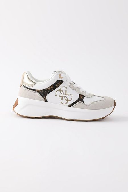 Кроссовки комбинированные на высокой подошве Guess