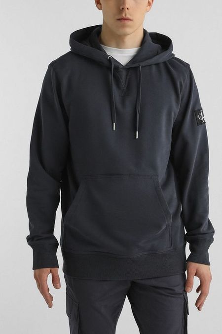 Худи хлопковое с карманом Calvin Klein Jeans