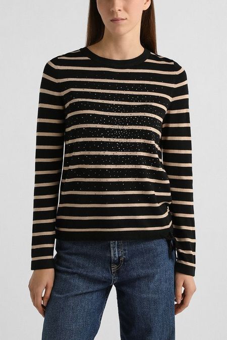 Джемпер в полоску со стразами Gerry Weber