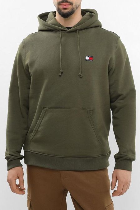 Худи хлопковое с карманом Tommy Jeans