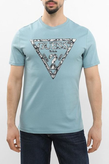 Футболка хлопковая с логотипом Guess