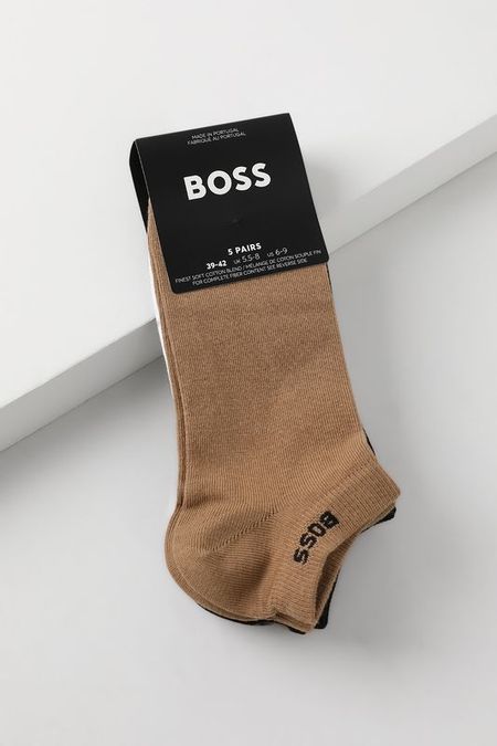 Набор из 5 пар коротких хлопковых носков BOSS