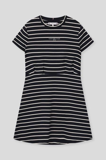 Платье хлопковое в полоску приталенное Tommy Hilfiger