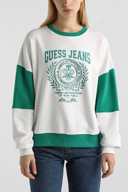 Свитшот хлопковый с принтом Guess Jeans