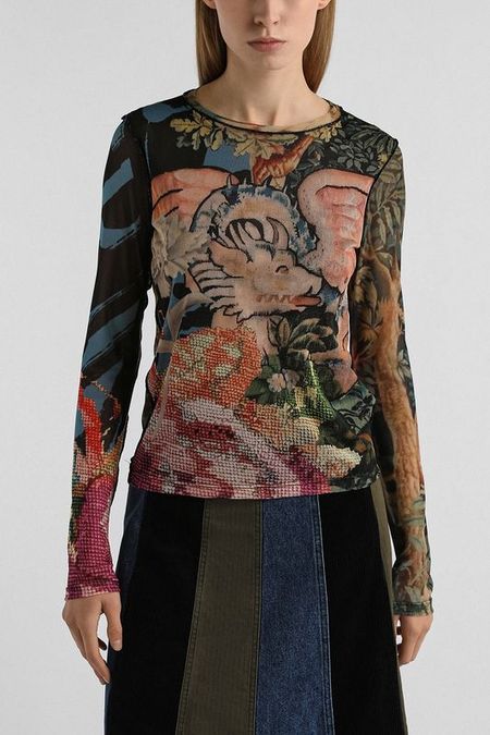 Лонгслив облегающего кроя Desigual