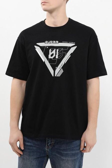 Футболка хлопковая с логотипом Guess