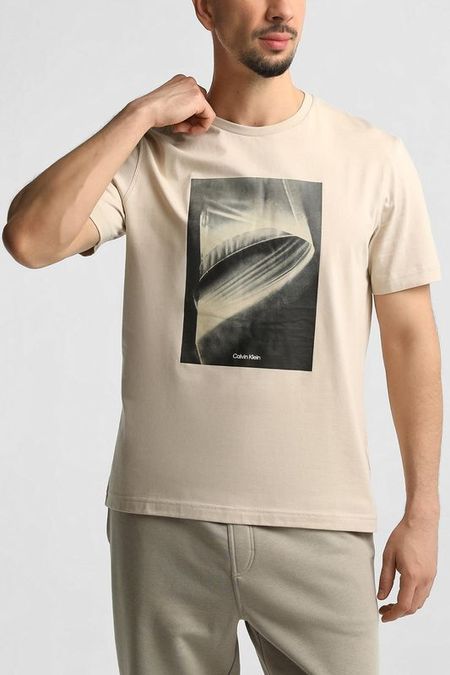 Футболка хлопковая с принтом Calvin Klein