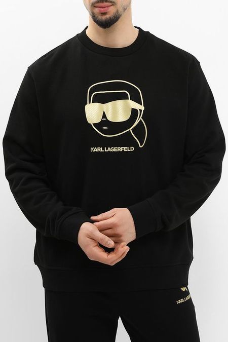 Свитшот хлопковый с логотипом Karl Lagerfeld