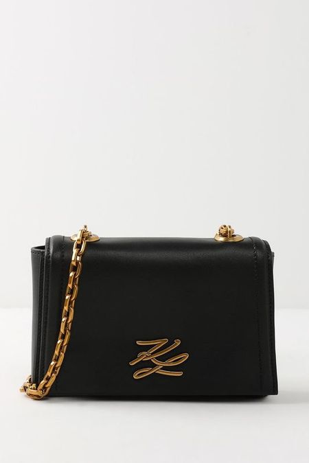 Сумка кросс-боди кожаная Autograph Karl Lagerfeld