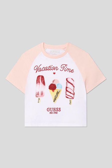 Футболка хлопковая с принтом Guess