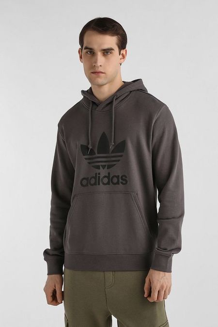 Худи хлопковое с карманом Adidas