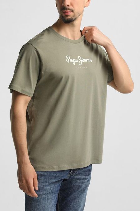 Футболка хлопковая с логотипом PEPE JEANS