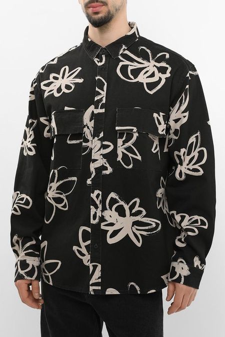 Рубашка хлопковая с принтом Desigual