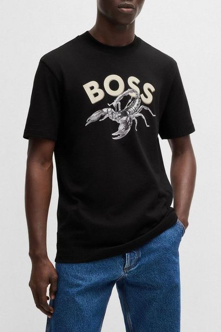 Футболка хлопковая с логотипом BOSS