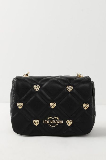 Сумка кросс-боди стеганая с декором Sweet Studs Love Moschino