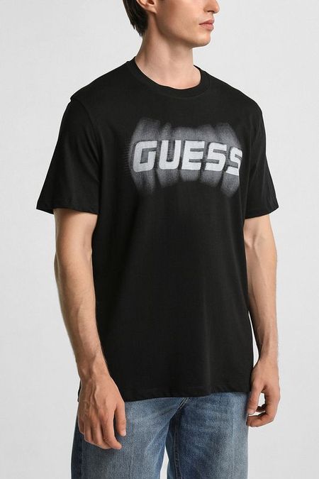 Футболка хлопковая с логотипом Guess