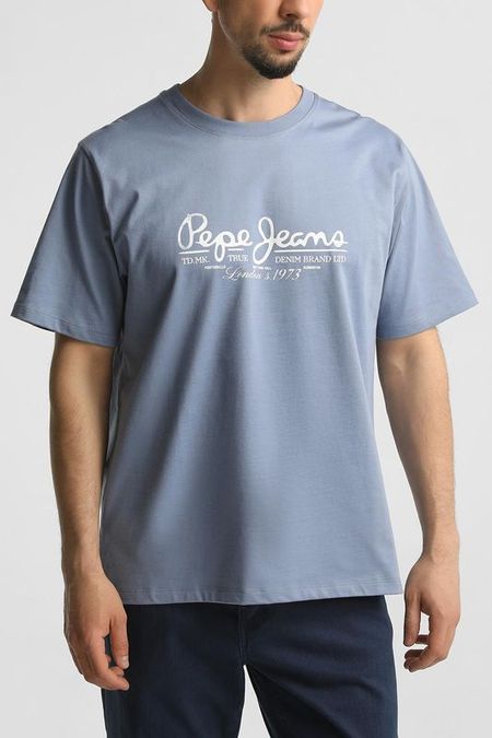 Футболка хлопковая с логотипом PEPE JEANS