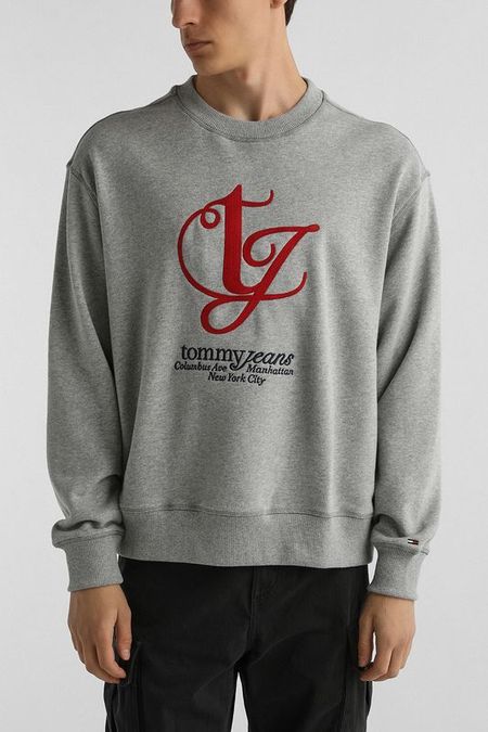 Свитшот хлопковый с логотипом Tommy Jeans