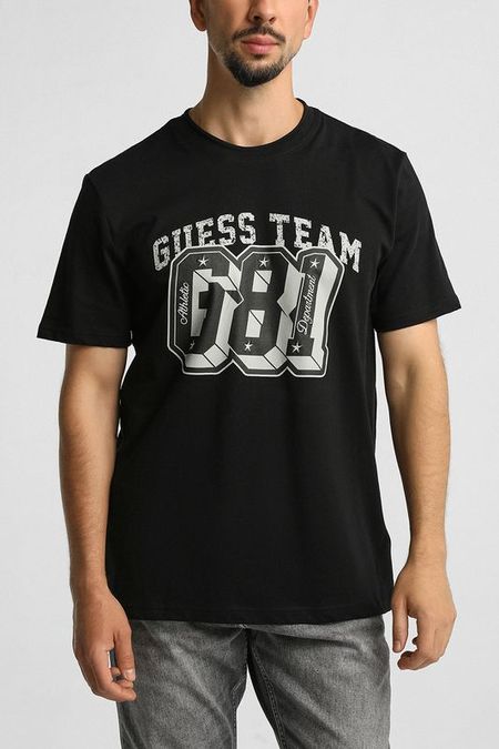 Футболка хлопковая с логотипом Guess