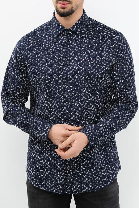 Рубашка хлопковая с принтом Tommy Hilfiger