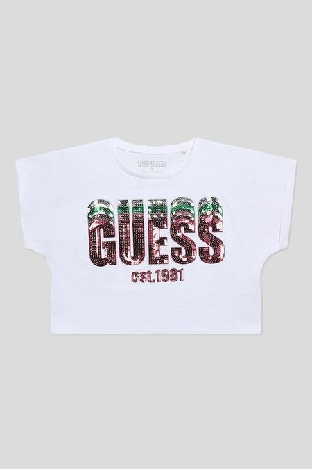 Футболка хлопковая с логотипом Guess