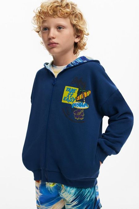Толстовка хлопковая с капюшоном Desigual