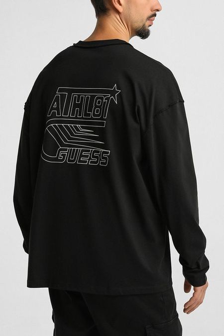 Лонгслив хлопковый с логотипом Guess