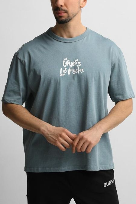 Футболка хлопковая с принтом Guess