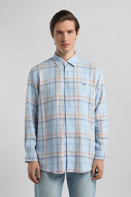 Рубашка из смесового льна в клетку Tommy Jeans