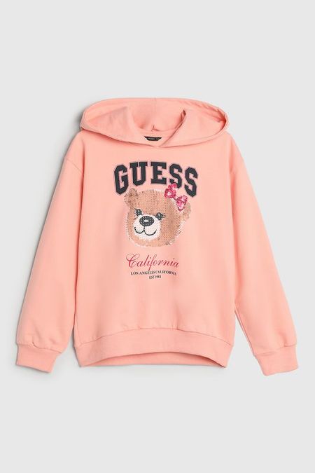 Худи хлопковое с принтом Guess