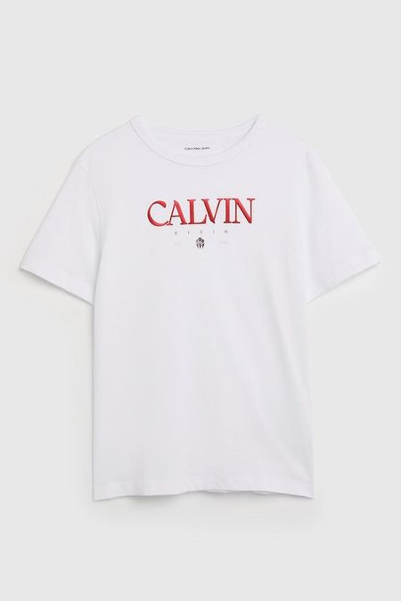 Футболка хлопковая с логотипом Calvin Klein Jeans