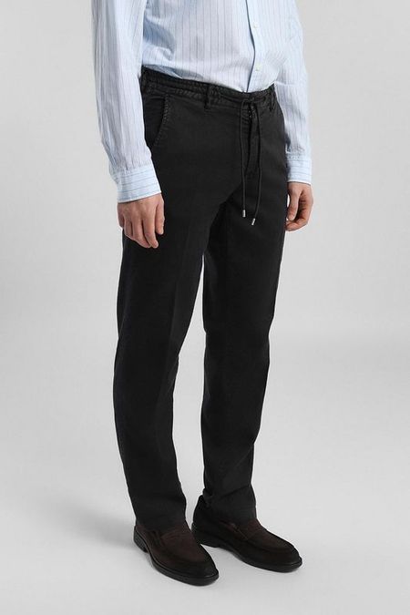 Брюки из льна и хлопка Karl Lagerfeld