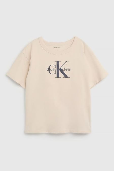 Футболка хлопковая с логотипом Calvin Klein Jeans