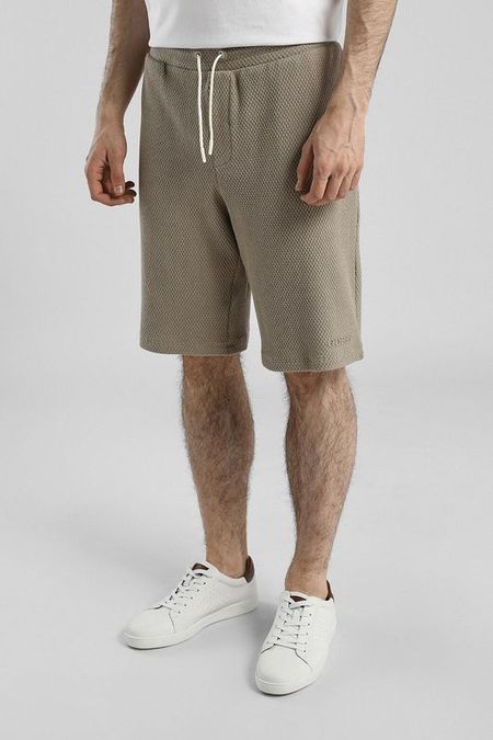 Шорты хлопковые на кулиске Guess
