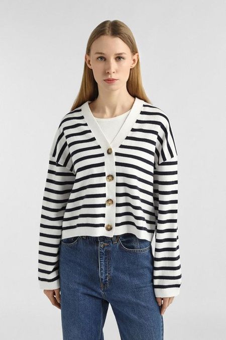 Кардиган хлопковый в полоску Marc O'Polo Denim