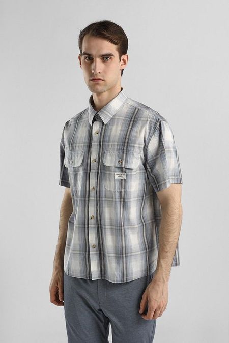 Рубашка хлопковая с коротким рукавом Guess Jeans