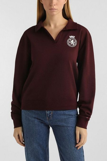 Толстовка хлопковая с воротником поло Tommy Hilfiger