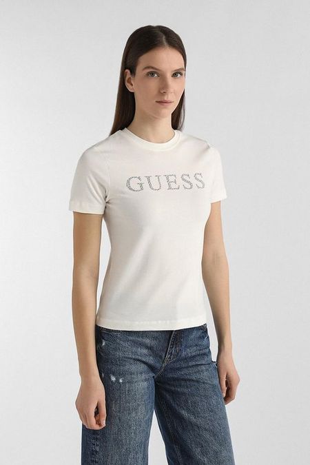 Футболка хлопковая с логотипом Guess