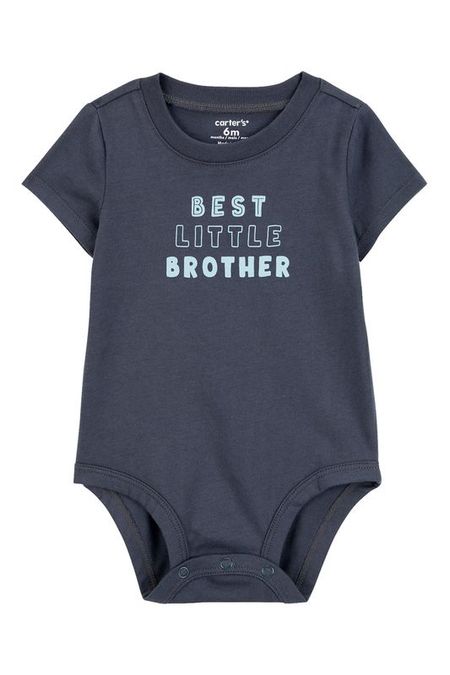 Боди хлопковое с надписью Carter's