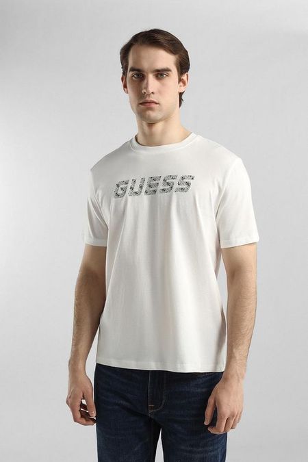 Футболка хлопковая с логотипом Guess