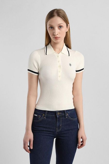 Поло вязаное в рубчик Guess Jeans