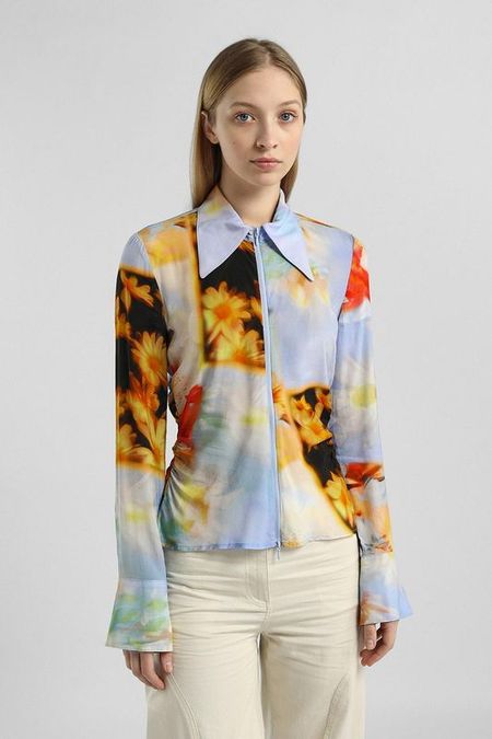 Блуза на молнии с расклешенным рукавом Desigual