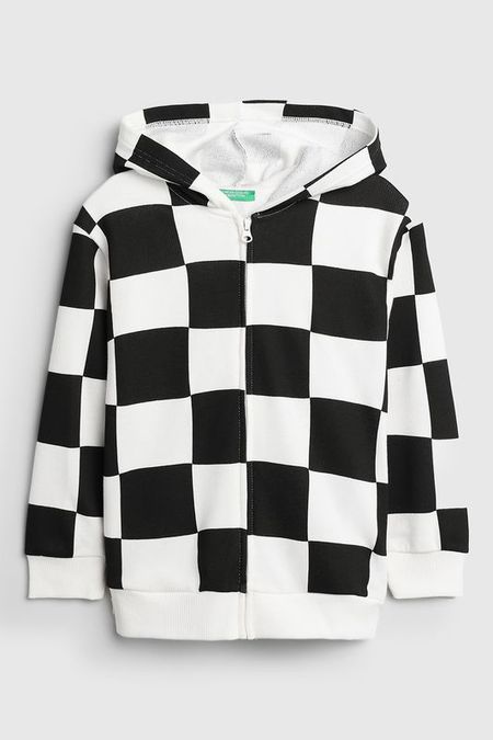 Толстовка с капюшоном в клетку Benetton