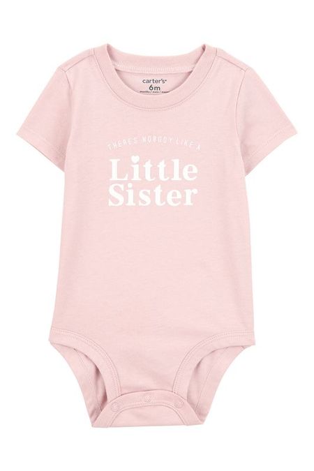 Боди хлопковое с надписью Carter's