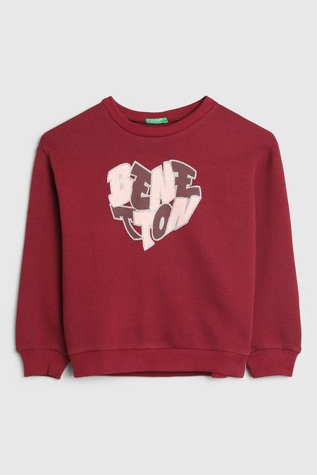 Свитшот хлопковый с принтом Benetton