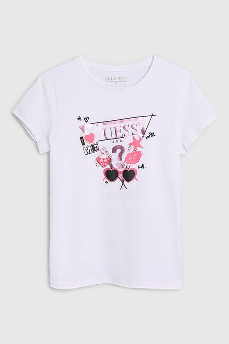 Футболка хлопковая с принтом Guess