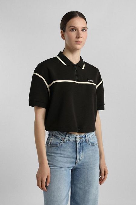 Джемпер с воротником на молнии укороченный Guess