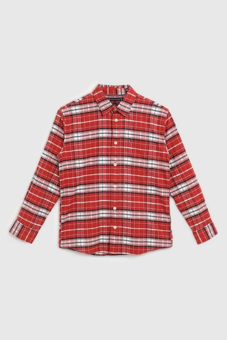 Рубашка хлопковая в клетку Tommy Hilfiger
