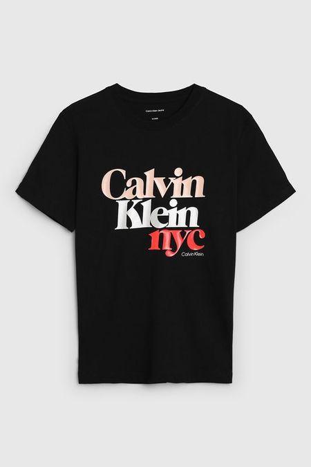 Футболка хлопковая с логотипом Calvin Klein Jeans