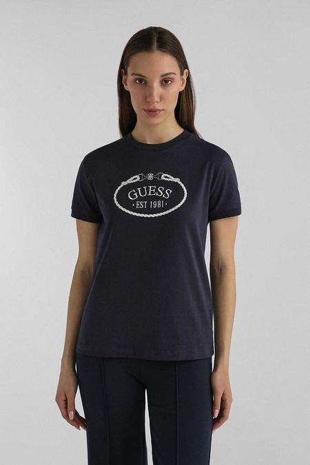 Футболка хлопковая с логотипом Guess